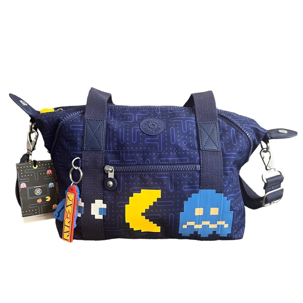 NWT!! Kipling ART MINI Mini Tote with Adjustable Shoulder Strap feat. PAC-Man